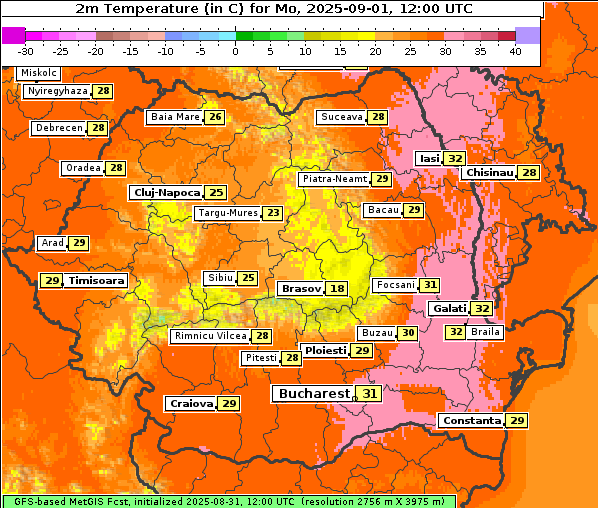 Temperatur, 1. 9. 2025