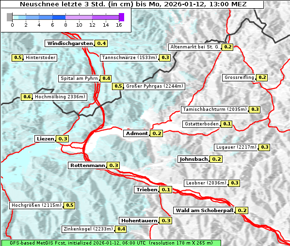 Neuschnee, 12. 1. 2026