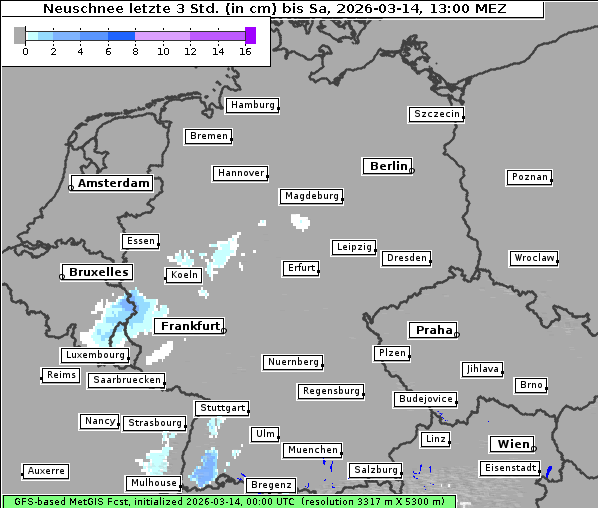 Neuschnee, 14. 3. 2026