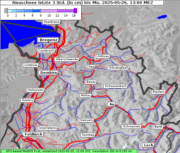 Neuschnee, 26. 5. 2025