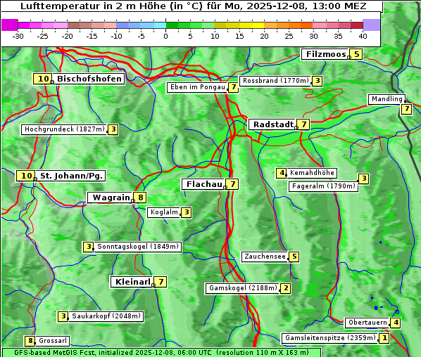 Temperatur, 8. 12. 2025