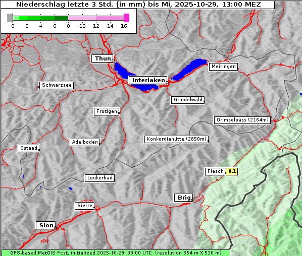 Niederschlag, 29. 10. 2025
