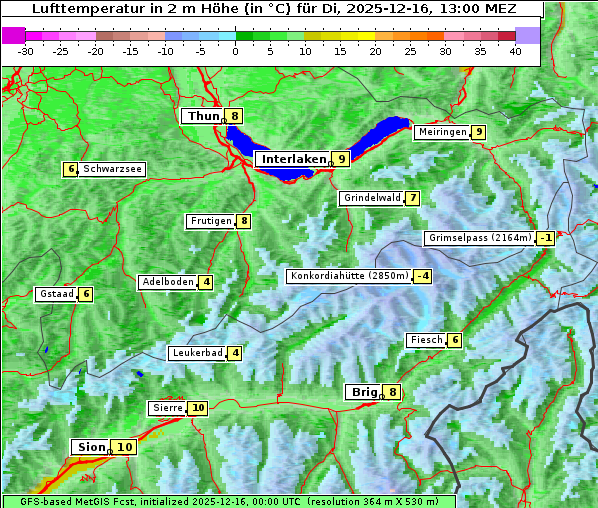 Temperatur, 16. 12. 2025
