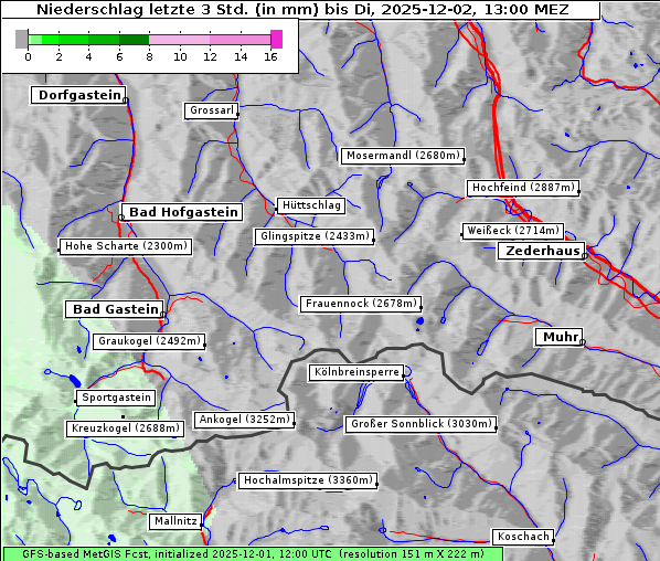 Niederschlag, 2. 12. 2025