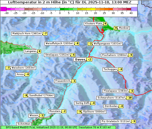 Temperatur, 18. 11. 2025