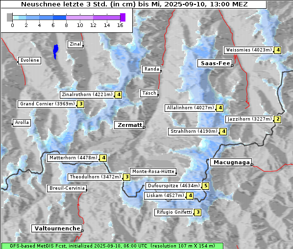 Neuschnee, 10. 9. 2025