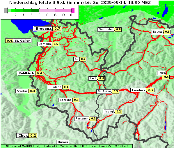 Niederschlag, 14. 9. 2025
