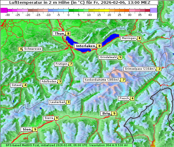 Temperatur, 6. 2. 2026
