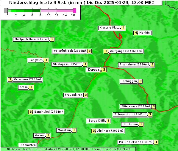 Niederschlag, 23. 1. 2025