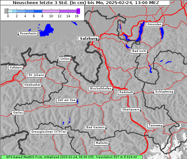 Neuschnee, 24. 2. 2025