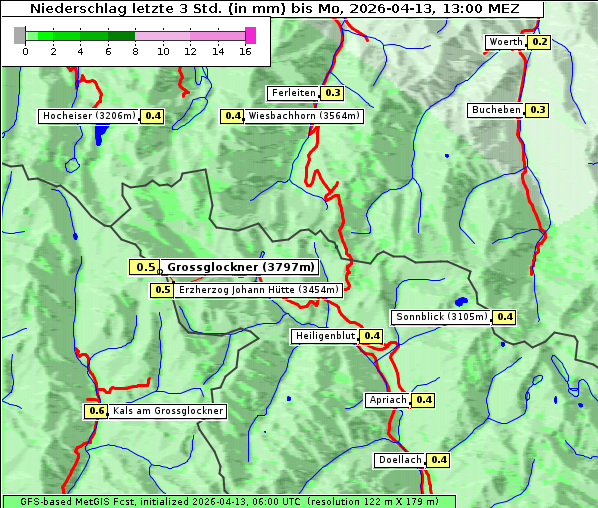 Niederschlag, 13. 4. 2026