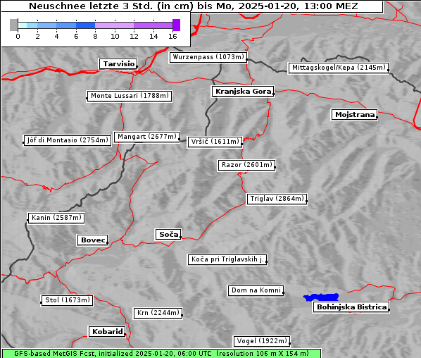 Neuschnee, 20. 1. 2025