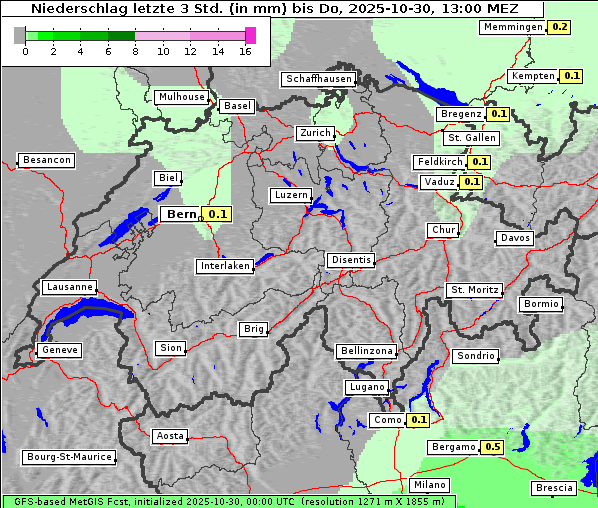 Niederschlag, 30. 10. 2025