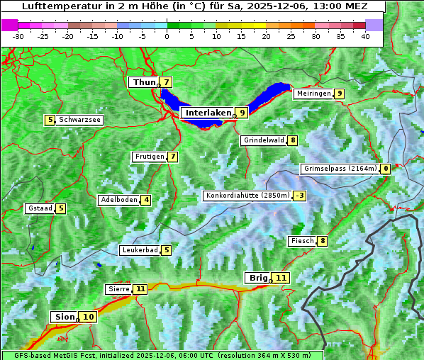 Temperatur, 6. 12. 2025