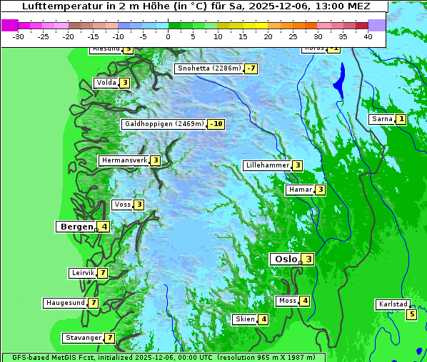 Temperatur, 6. 12. 2025
