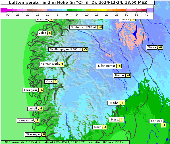 Temperatur, 24. 12. 2024