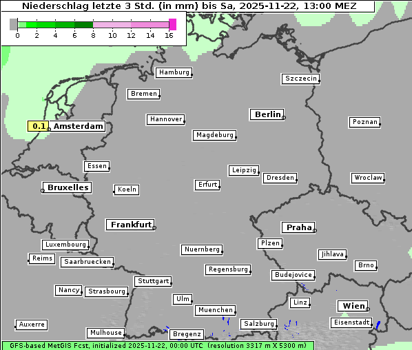 Niederschlag, 22. 11. 2025