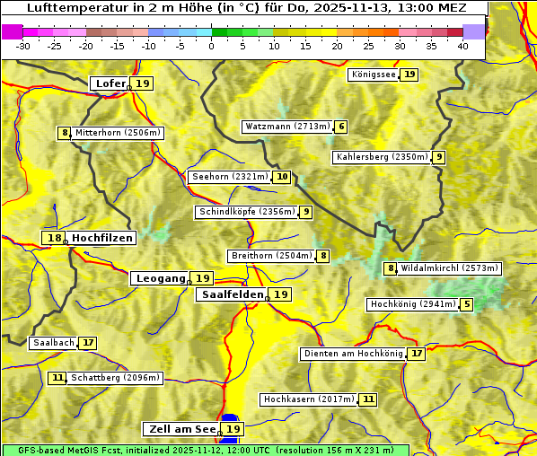 Temperatur, 13. 11. 2025