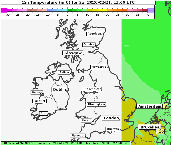 Temperatur, 21. 2. 2026