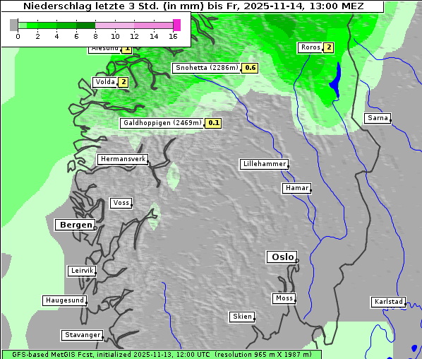 Niederschlag, 14. 11. 2025