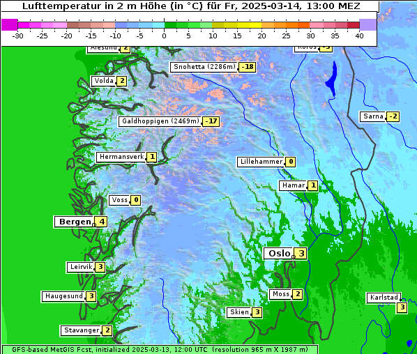 Temperatur, 14. 3. 2025