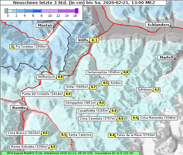 Neuschnee, 21. 2. 2026