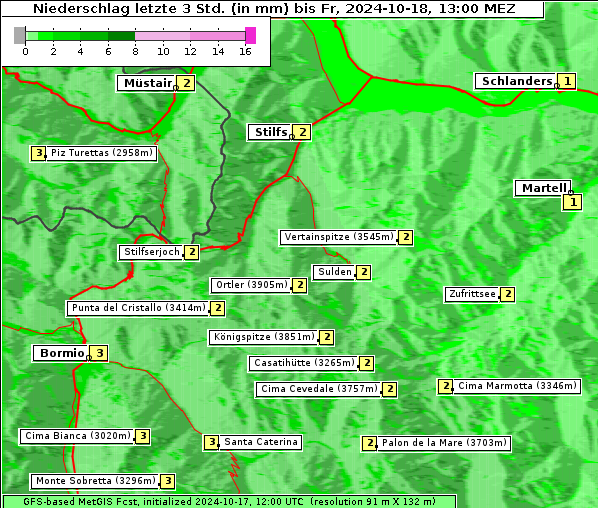 Niederschlag, 18. 10. 2024