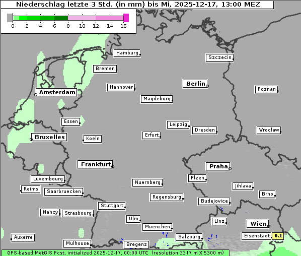 Niederschlag, 17. 12. 2025