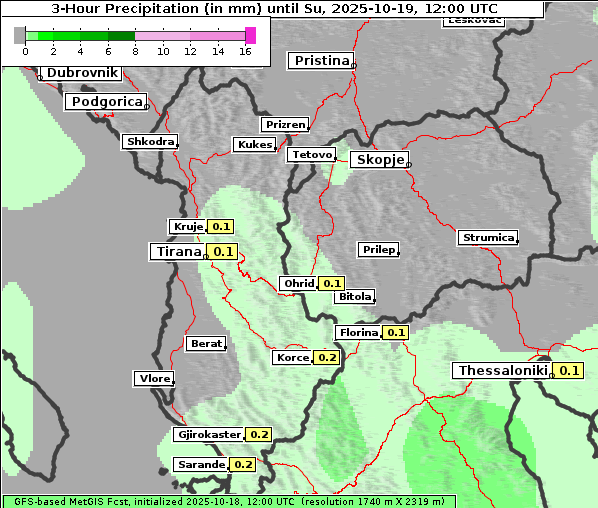 Niederschlag, 19. 10. 2025