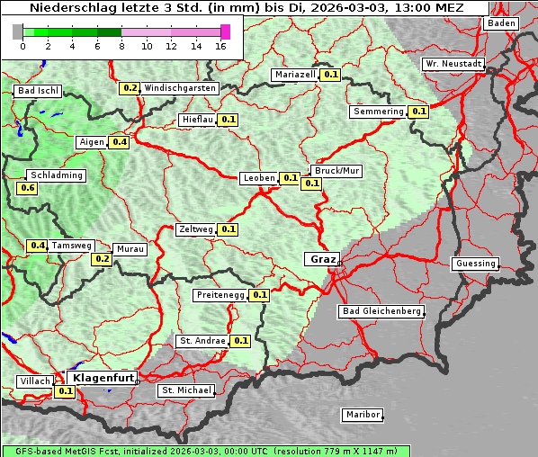 Niederschlag, 3. 3. 2026