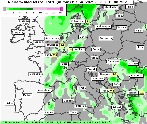 Niederschlag, 30. 11. 2025