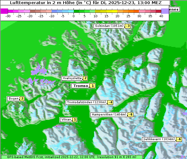 Temperatur, 23. 12. 2025