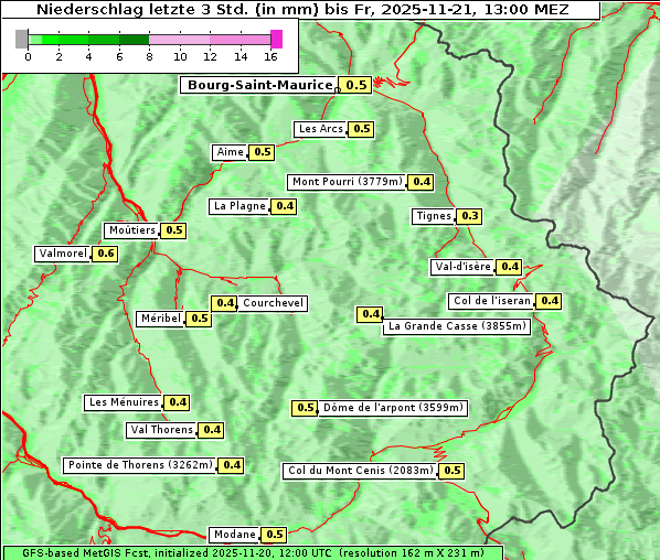 Niederschlag, 21. 11. 2025