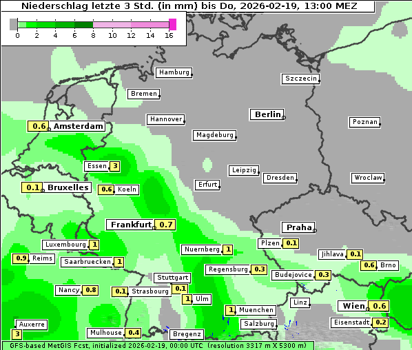 Niederschlag, 19. 2. 2026