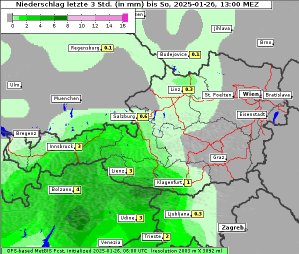 Niederschlag, 26. 1. 2025