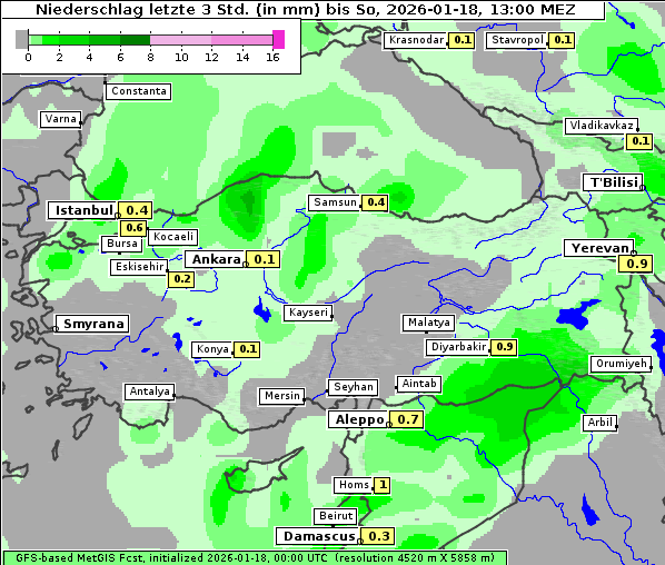 Niederschlag, 18. 1. 2026
