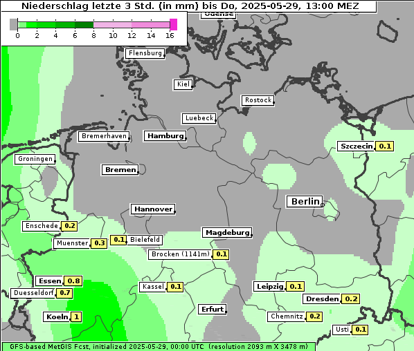 Niederschlag, 29. 5. 2025