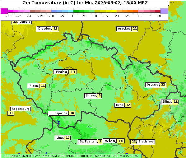 Temperatur, 2. 3. 2026