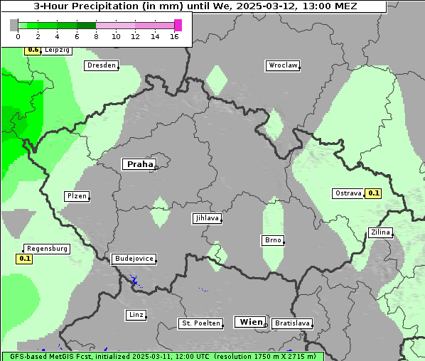Niederschlag, 12. 3. 2025