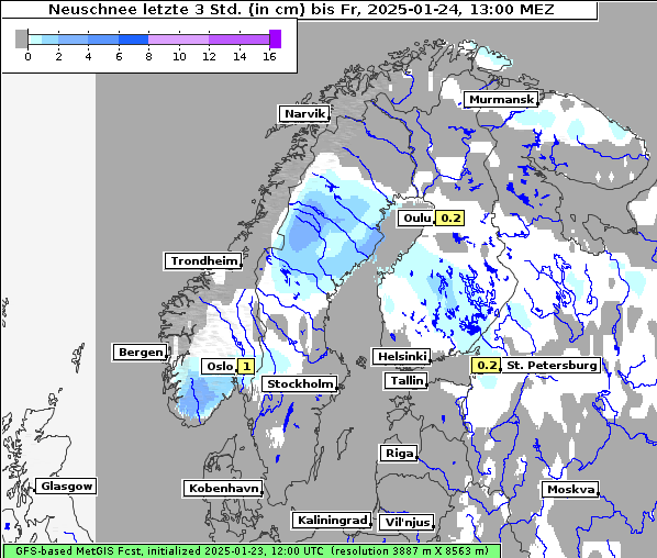 Neuschnee, 24. 1. 2025