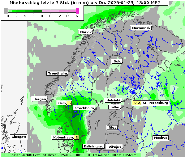 Niederschlag, 23. 1. 2025
