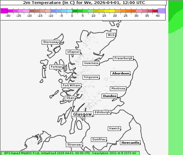 Temperatur, 1. 4. 2026