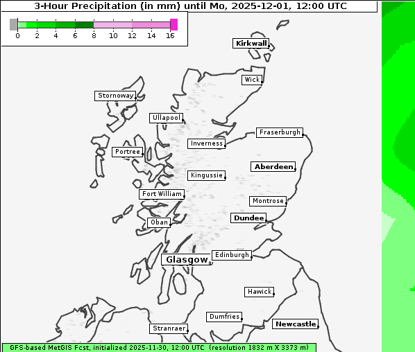 Niederschlag, 1. 12. 2025
