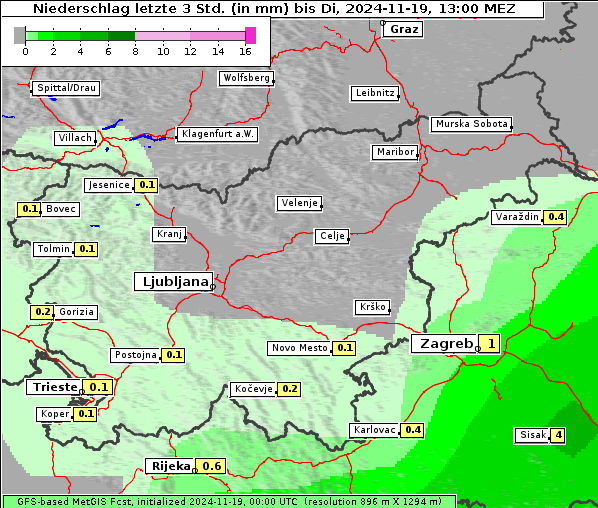 Niederschlag, 19. 11. 2024