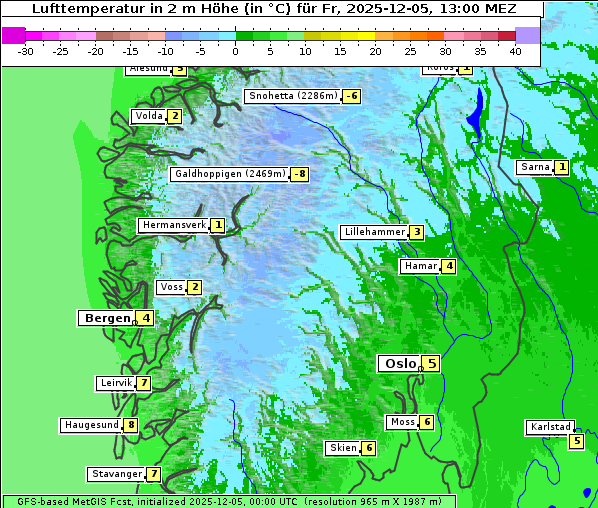 Temperatur, 5. 12. 2025