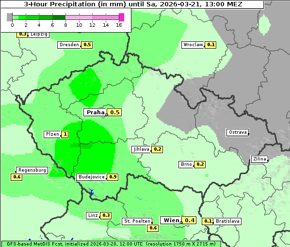 Niederschlag, 21. 3. 2026