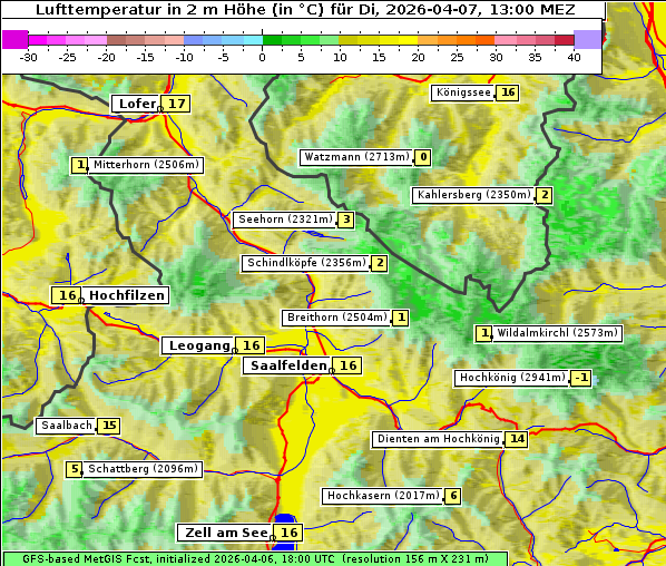 Temperatur, 7. 4. 2026