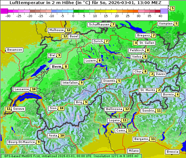 Temperatur, 1. 3. 2026