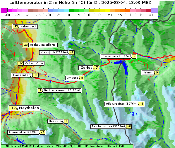 Temperatur, 4. 3. 2025