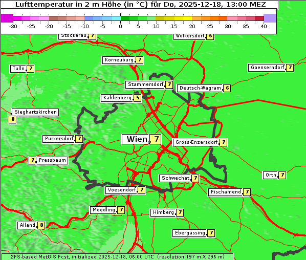 Temperatur, 18. 12. 2025
